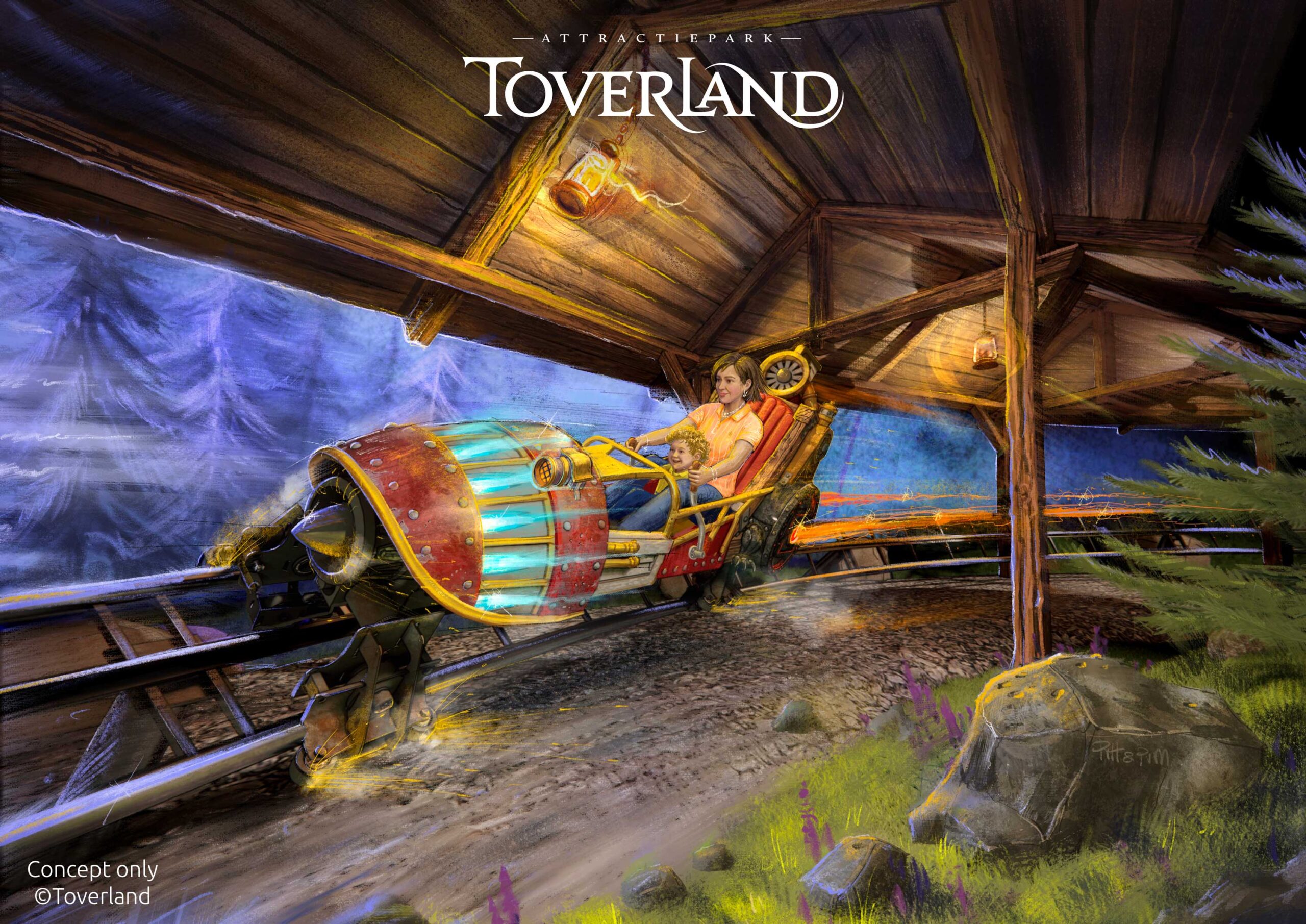 toverland swinging bobsleds blitz bahn